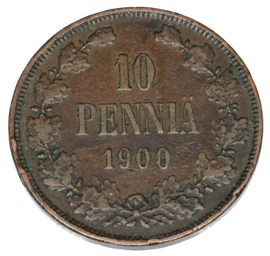 10 pennia 1900 Mikolaj II Romanow Finlandia okupacja rosyjska Helsinki