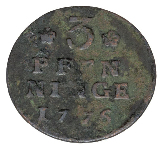 3 fenigi 1776 Pomorze Zachodnie Strzalуw / Stralsund