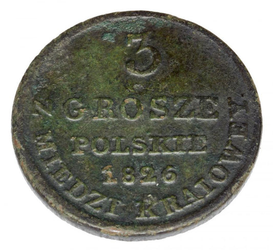 3 grosze 1826 Mikolaj I Romanow Krуlestwo Polskie Warszawa