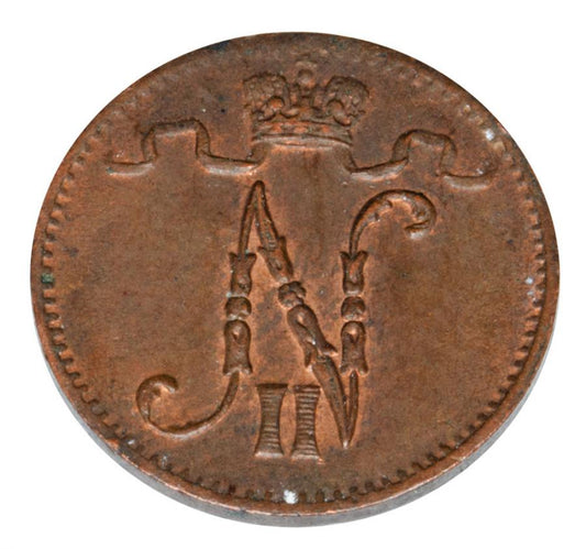 1 penni 1916 Mikolaj II Romanow Finlandia okupacja rosyjska Helsinki