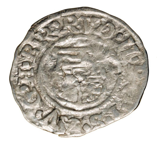 Denar 1587 Rudolf II Habsburg Wegry Kremnica