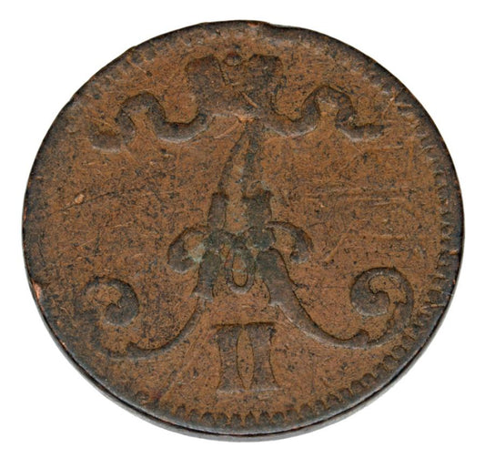 5 pennia 1866 Aleksander II Romanow Finlandia okupacja rosyjska Helsinki