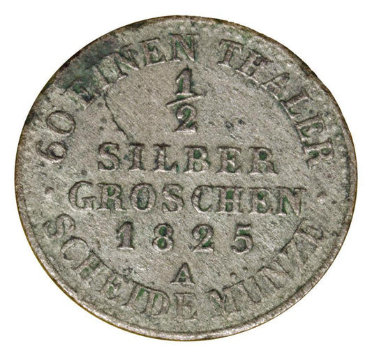 1/2 grosza srebrnego 1825 Fryderyk Wilhelm III Prusy Berlin