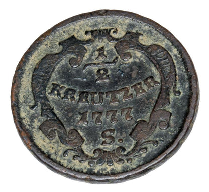 1/2 krajcara 1777 Maria Teresa Habsburg Austria Smolnik
