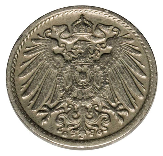 5 fenigуw 1906 Wilhelm II Hohenzollern Niemcy Karlsruhe G