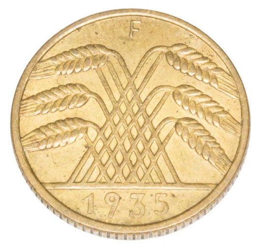 10 reichspfennig 1935 Niemcy Stuttgart F