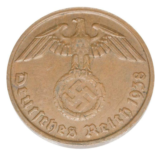 2 reichspfennig 1938 Niemcy Wieden B