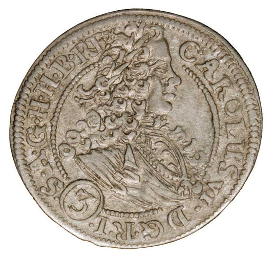 3 krajcary 1712 Karol VI Habsburg Slask Wroclaw