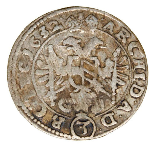 3 krajcary 1632 Ferdynand II Habsburg Austria Wieden